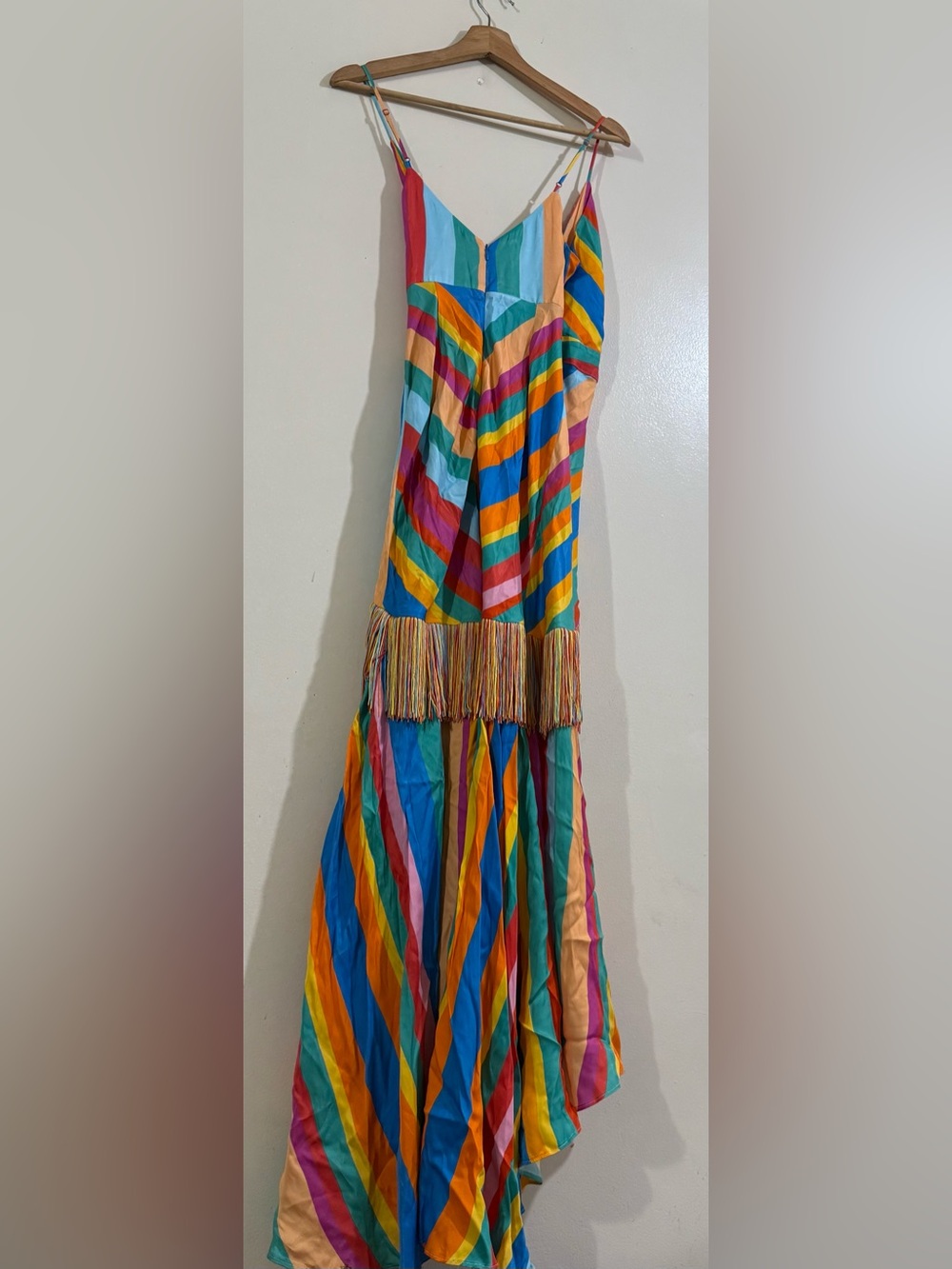 FARM Rio Rainbow Stripe High-Low Maxi Dress - Picture 11 of 13
